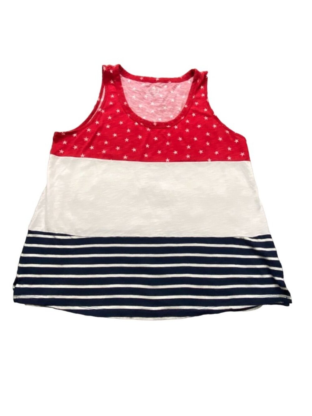 Maurices 24/7 Womens Red/White/Blue 'America' Tank Top-Size Large-GUC